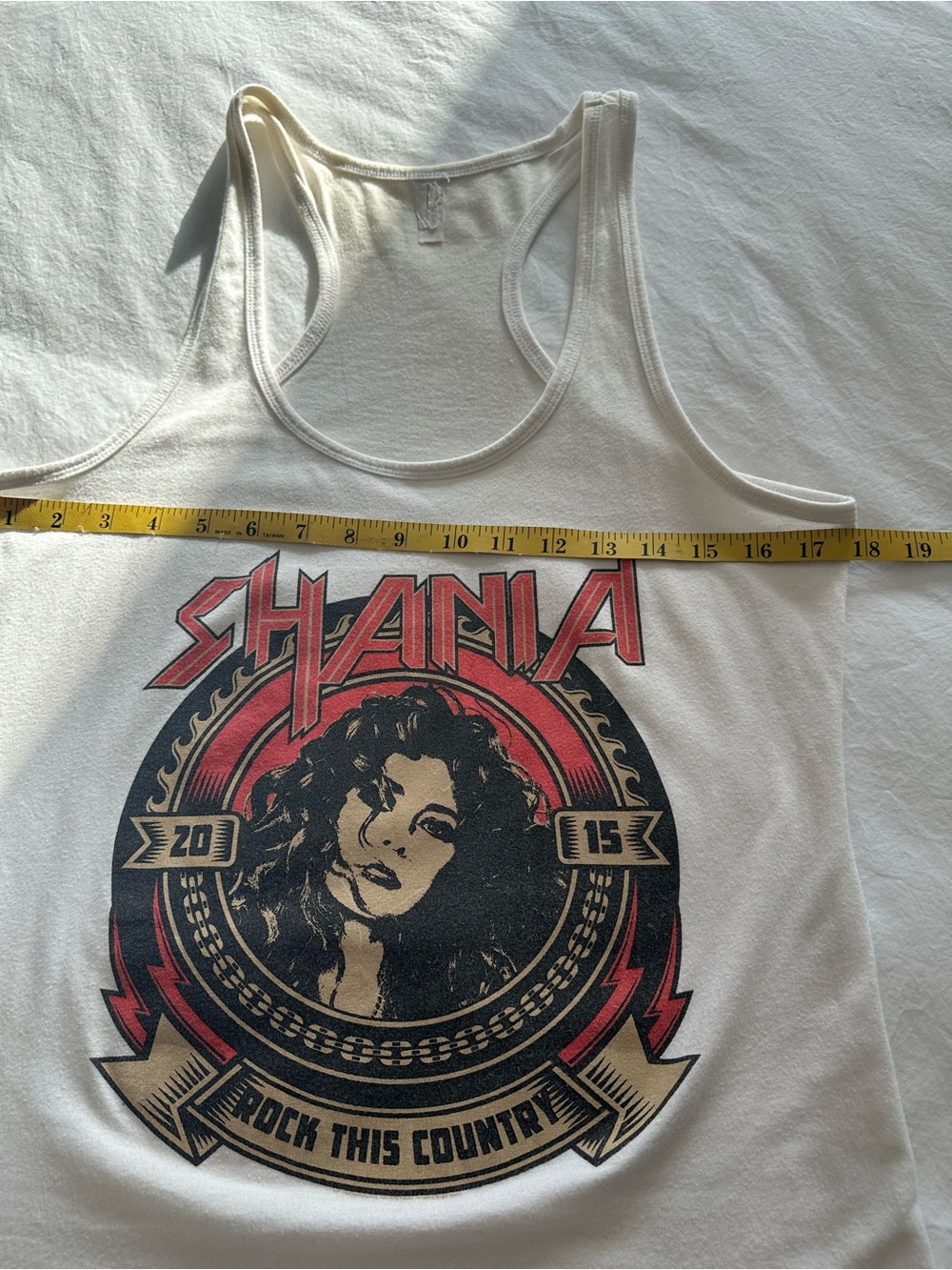 Next Level Apparel Shania Twain white concert tank, size medium - Picture 5 of 7